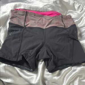 Women's Black and Pink Shorts